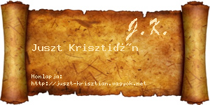 Juszt Krisztián névjegykártya