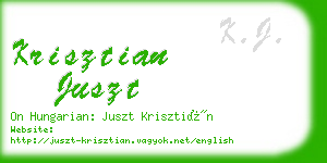 krisztian juszt business card